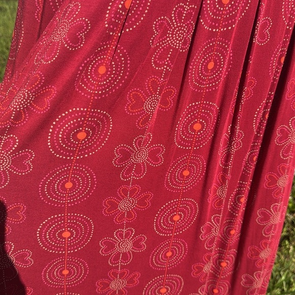 Gudrun Sjöden Deco Tricot Red Heart Floral babydoll Prairie Midi dress medium - Picture 3 of 9